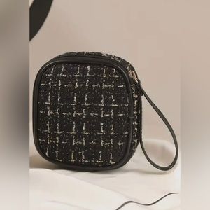 NEW Tweed style cosmetic pouch - Black